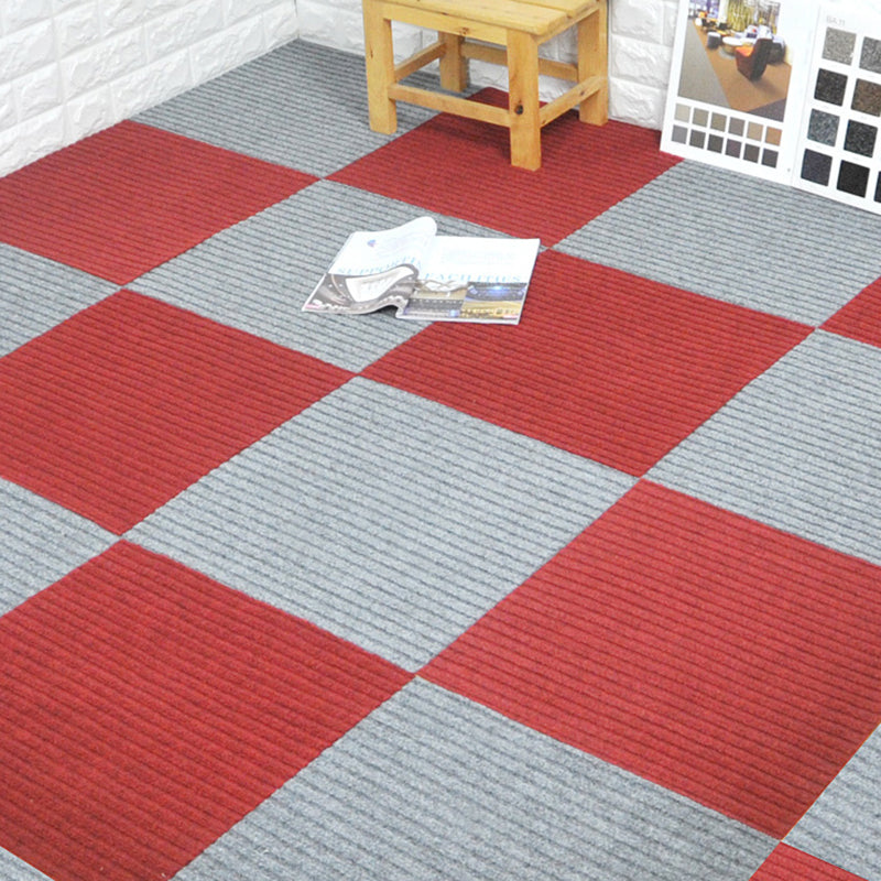 Carpet Tiles 18" X 18" Self-Stick Peel and Stick Level Loop Non-Skid Living Room