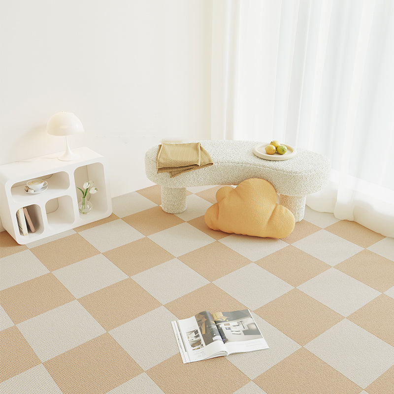 Carpet Tile 12" X 12" Loose Lay Level Loop Non-Skid Living Room