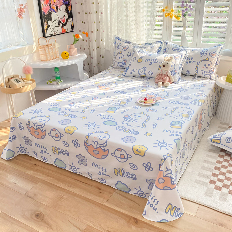 Cotton Bed Sheet Set Modern Animal Printed Super Soft Fitted Sheet