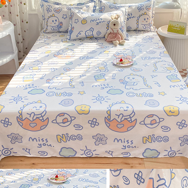 Cotton Bed Sheet Set Modern Animal Printed Super Soft Fitted Sheet