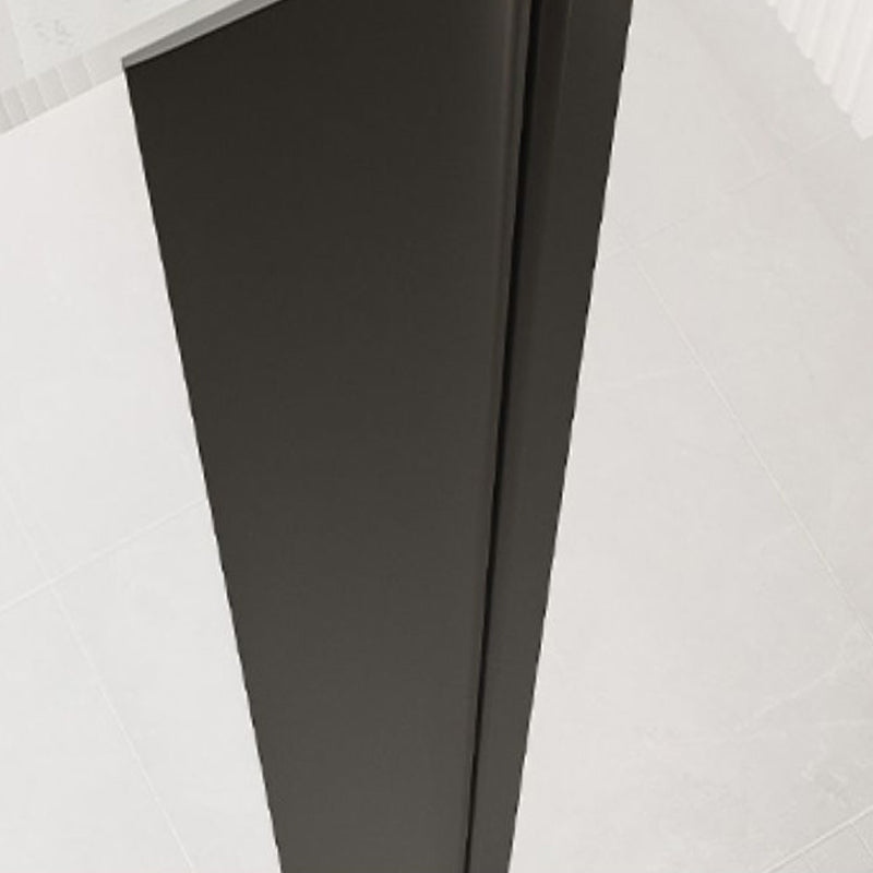 Black Full Frame One-line Pivot Door, Tempered Glass Shower Door