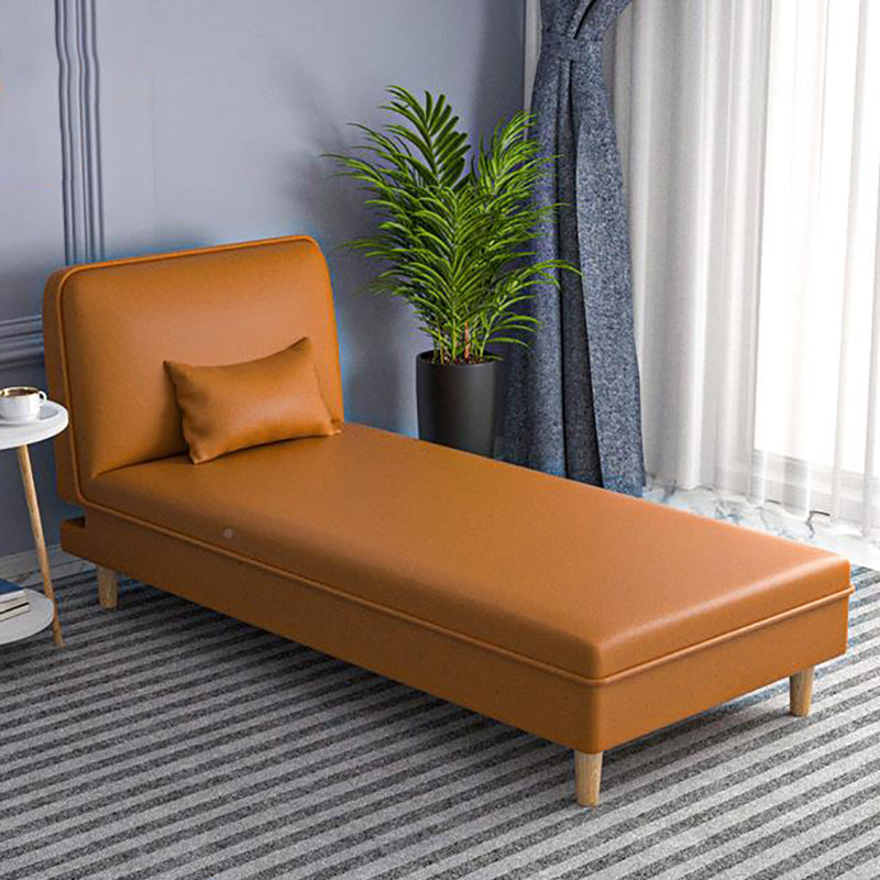 Modern Reclining Armless Chaise Fabric/Faux Leather Accent Chair