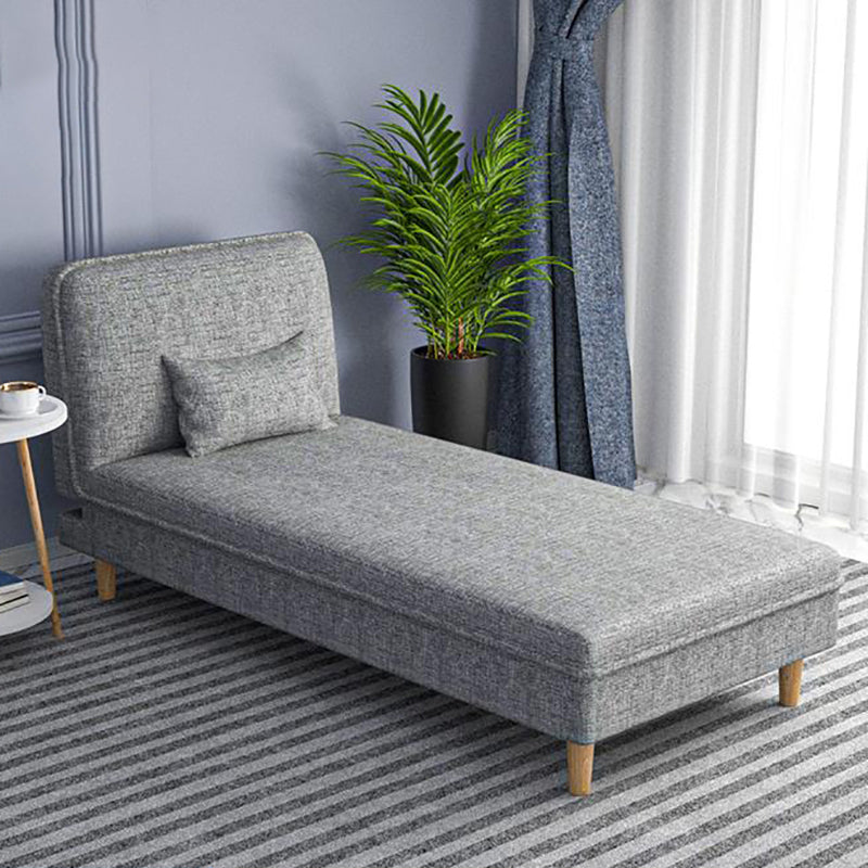 Modern Reclining Armless Chaise Fabric/Faux Leather Accent Chair