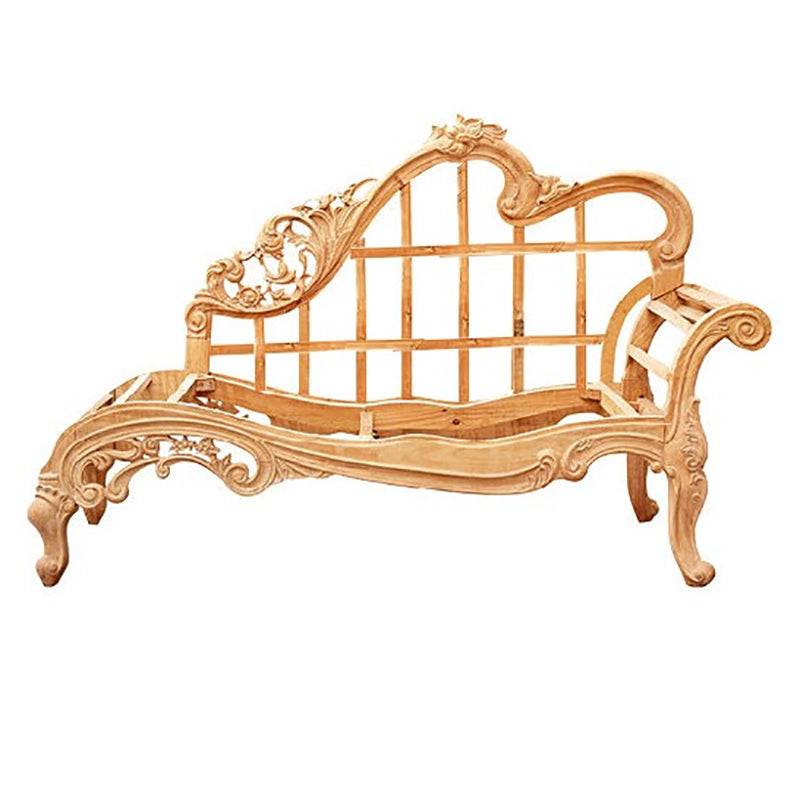 Traditional Genuine Leather Chair One Armed Rolled Arms Accent Chaise