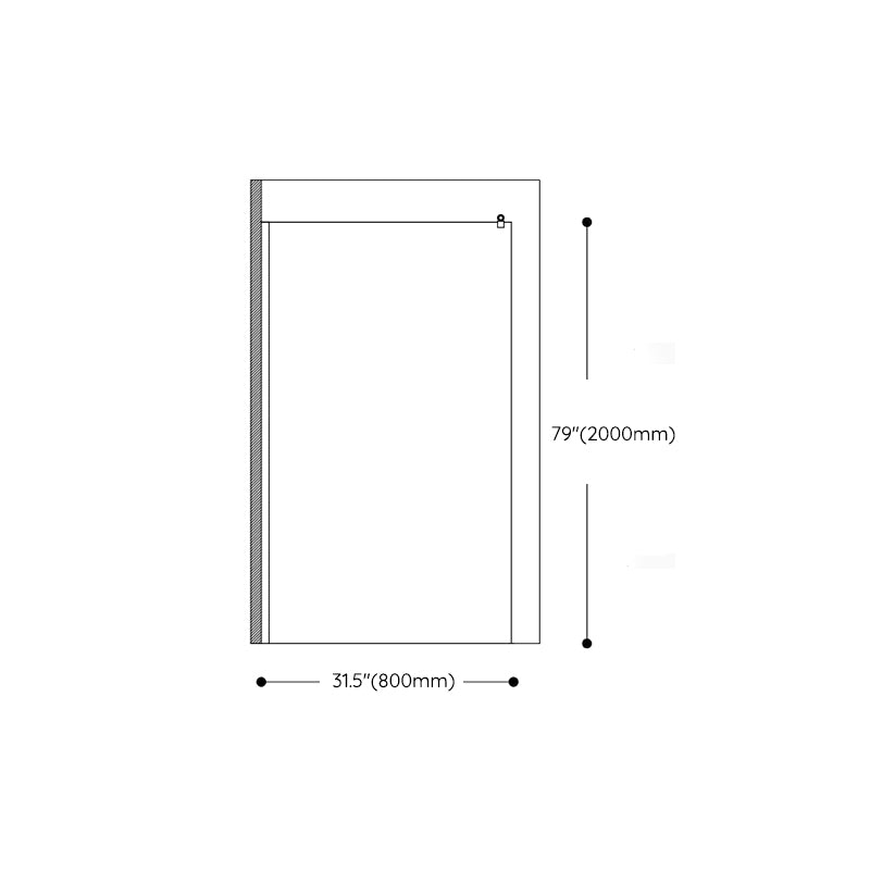 Tempered Glass Transparent Alcove Shower Enclosure with Header