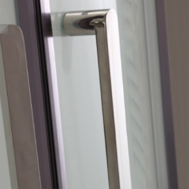 Round Shower Kit Double Sliding Tempered Glass Shower Enclosure