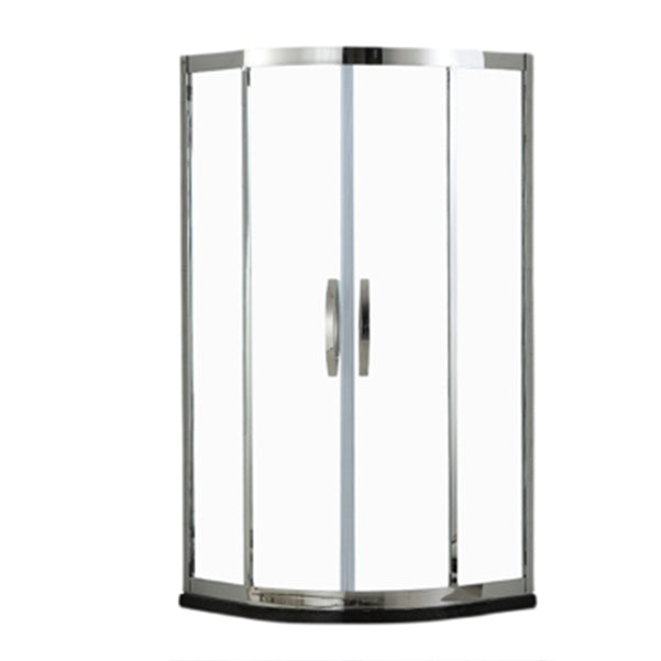 Round 8mm Tempered Shower Enclosure with Fixed Panel and Double Handles