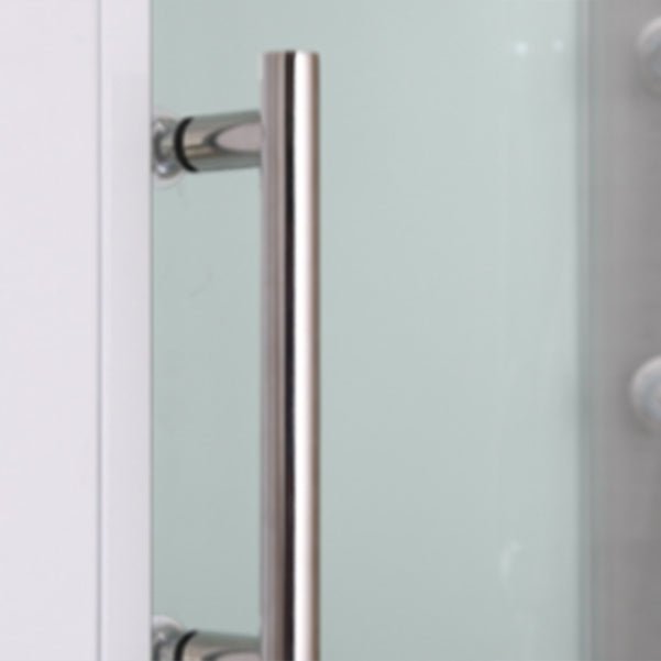 Round Tempered Glass Shower Stall Easy Clean Glass Shower Stall