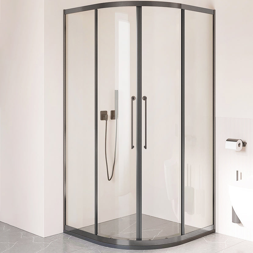 Framed Double Sliding Shower Stall Tempered Glass Shower Stall