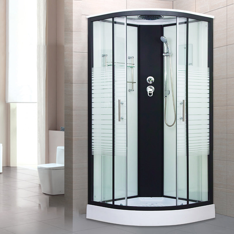 Tempered Glass Shower Stall Double Sliding Shower Stall with Header