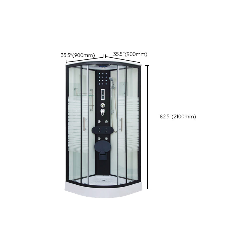 Tempered Glass Shower Stall Double Sliding Shower Stall with Header