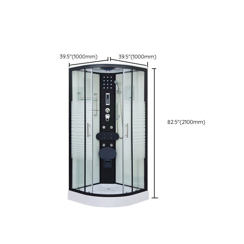 Tempered Glass Shower Stall Double Sliding Shower Stall with Header