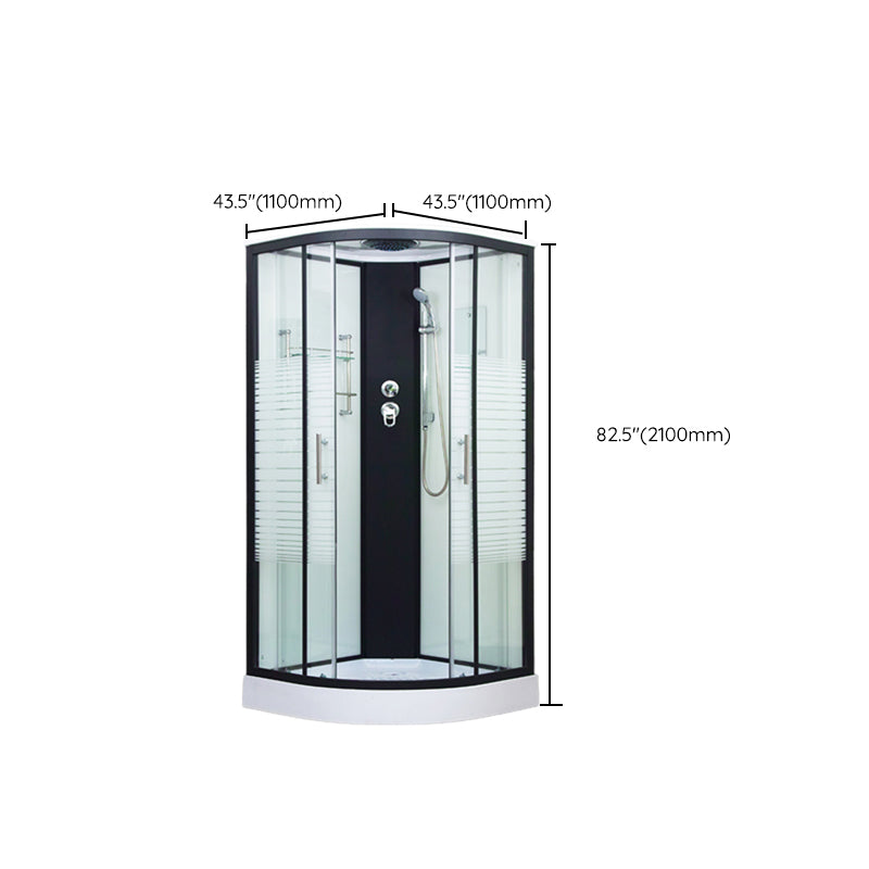 Tempered Glass Shower Stall Double Sliding Shower Stall with Header