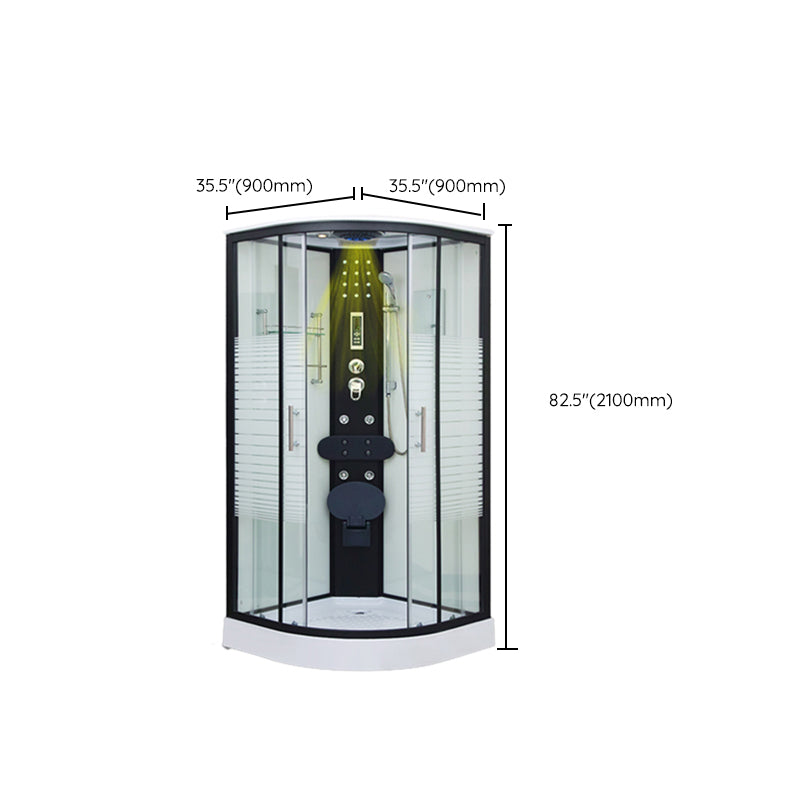 Tempered Glass Shower Stall Double Sliding Shower Stall with Header