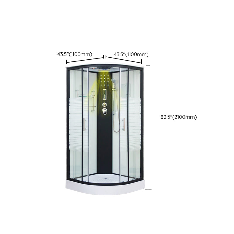 Tempered Glass Shower Stall Double Sliding Shower Stall with Header