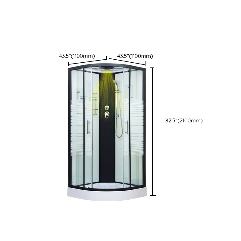 Tempered Glass Shower Stall Double Sliding Shower Stall with Header