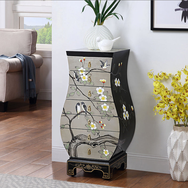 Classic Glam Storage Chest Solid Wood Dresser , 13.26 Inch Width