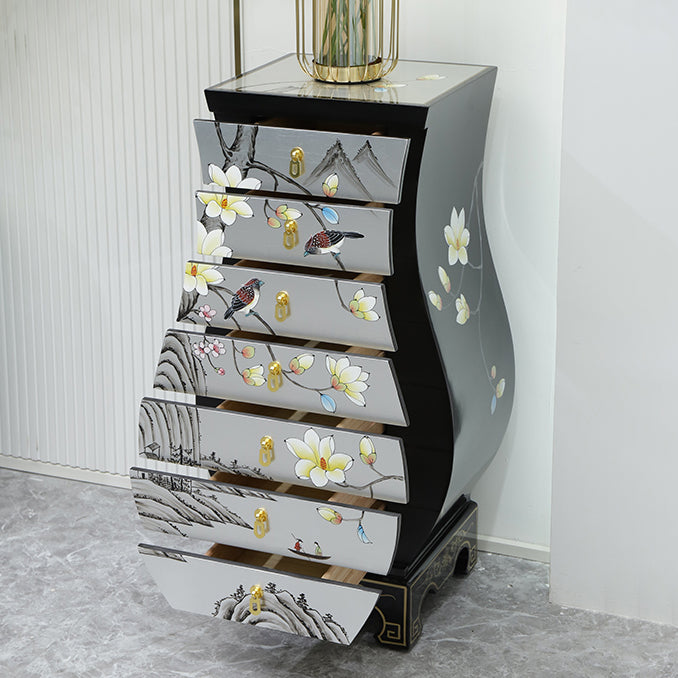 Classic Glam Storage Chest Solid Wood Dresser , 13.26 Inch Width