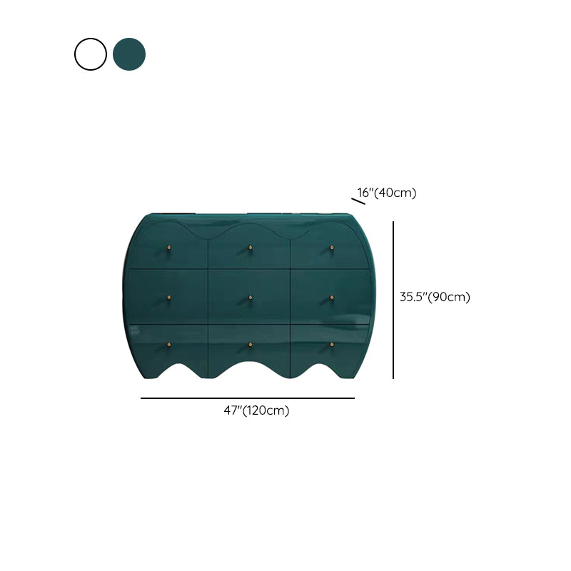 Classic Storage Chest Glam Storage Chest Dresser with 9 Drawers , 15.6 Inch Width