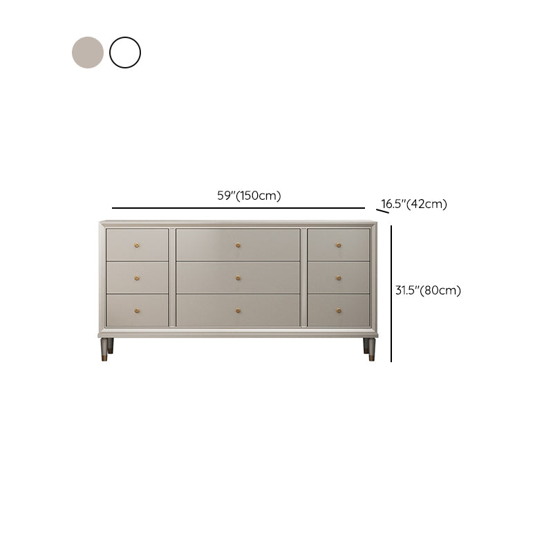 Contemporary Storage Chest Wooden Storage Chest Dresser with 8/9 Drawers for Home