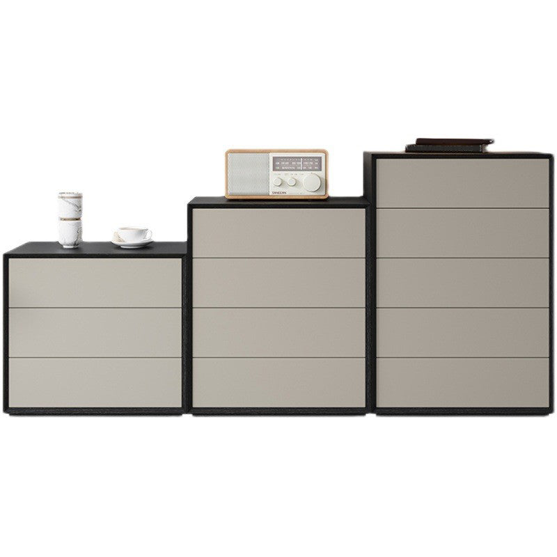 Contemporary Wood Double Dresser Horizontal Storage Chest Dresser for Bedroom