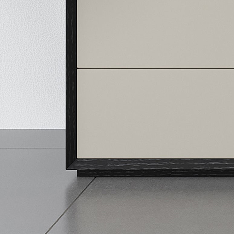 Contemporary Wood Double Dresser Horizontal Storage Chest Dresser for Bedroom