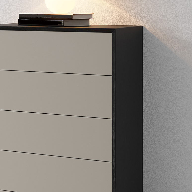 Contemporary Wood Double Dresser Horizontal Storage Chest Dresser for Bedroom