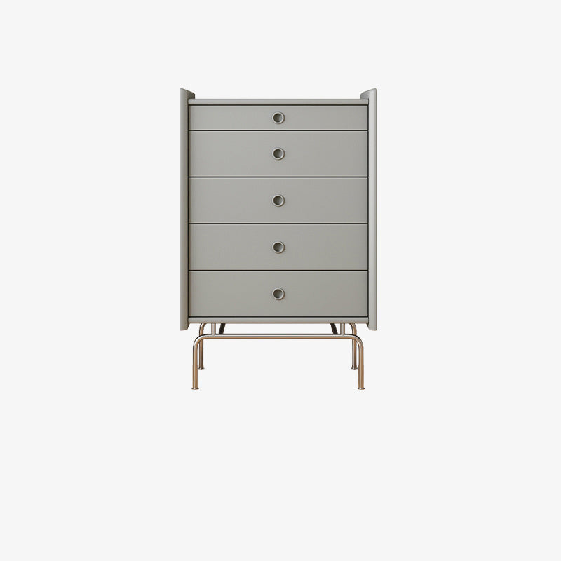 Contemporary Horizontal Double Dresser Black/Gray Dresser with Storage for Home