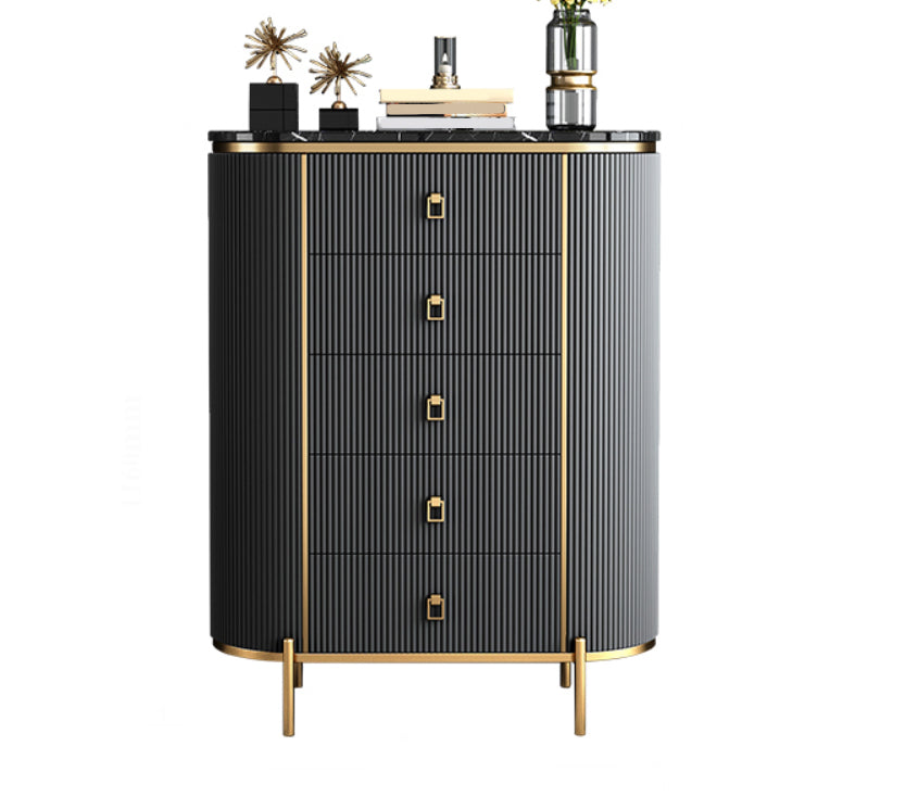 Modern Lingerie Chest Marble Vertical Storage Chest Dresser for Bedroom