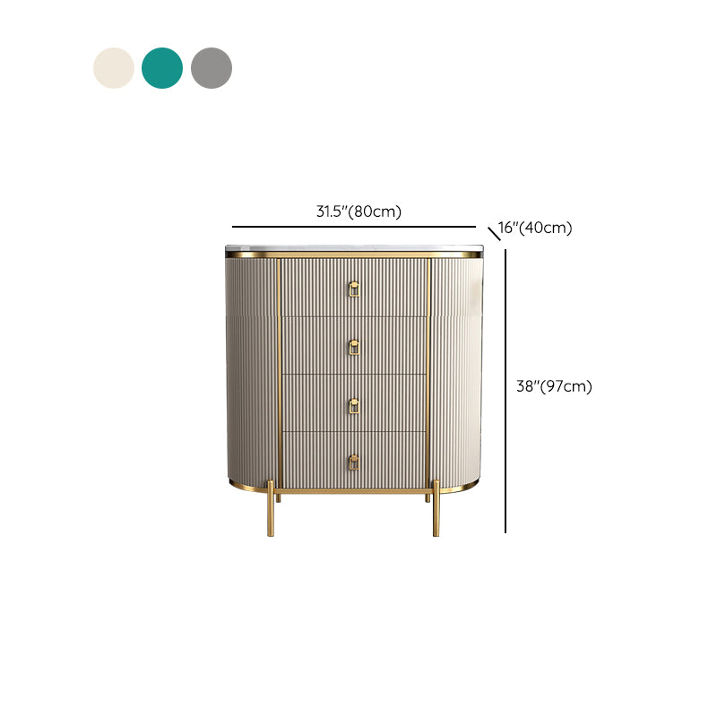 Modern Lingerie Chest Marble Vertical Storage Chest Dresser for Bedroom