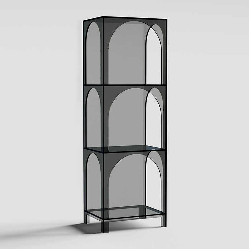 Closed Back Standard Bookshelf Acrylic Bookcase with Shelves for Study Room