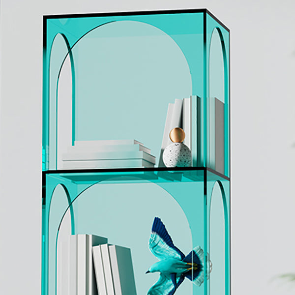 Closed Back Standard Bookshelf Acrylic Bookcase with Shelves for Study Room