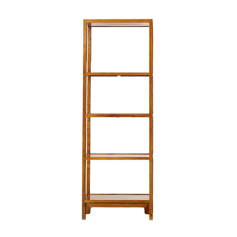 Contemporary Open Back Bookshelf Etagere Wooden Bookcase with Shelves