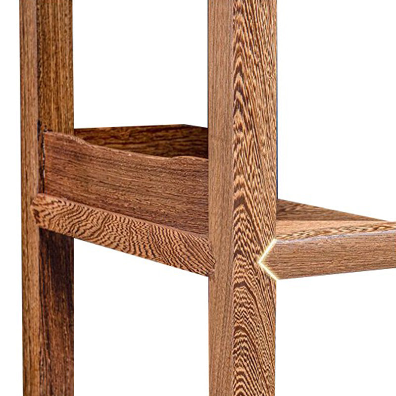 Contemporary Open Back Bookshelf Etagere Wooden Bookcase with Shelves