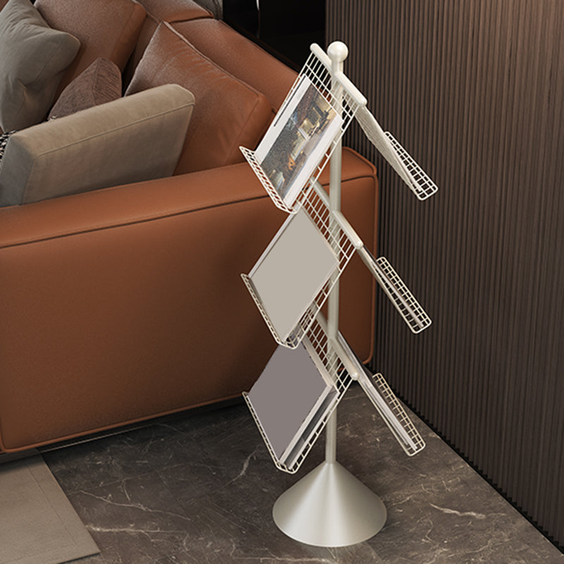 Glam Metal Shelf Bookcase Closed Back Book Shelf for Home Office