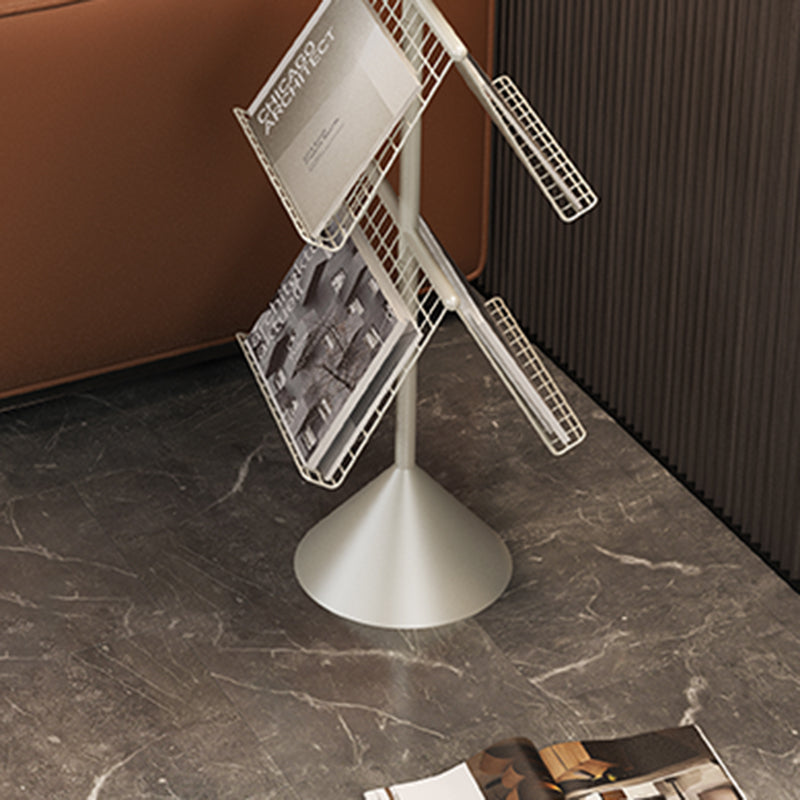 Glam Metal Shelf Bookcase Closed Back Book Shelf for Home Office