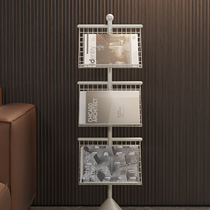 Glam Metal Shelf Bookcase Closed Back Book Shelf for Home Office