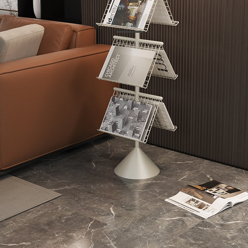 Glam Metal Shelf Bookcase Closed Back Book Shelf for Home Office