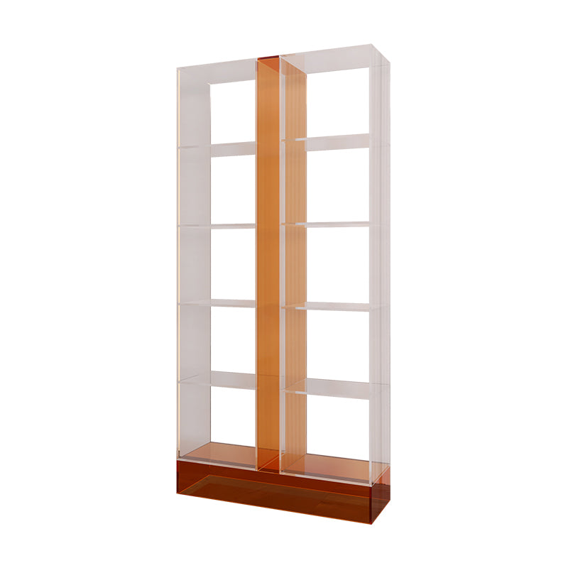 Modern Style Open Back Bookshelf Acrylic Bookcase for Study Room