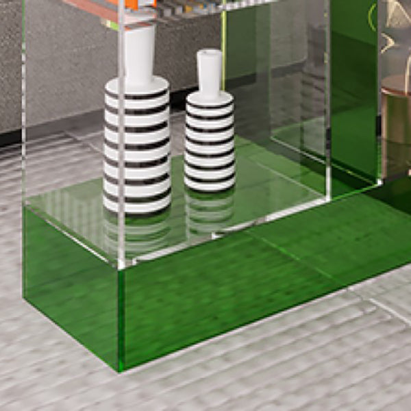 Modern Style Open Back Bookshelf Acrylic Bookcase for Study Room