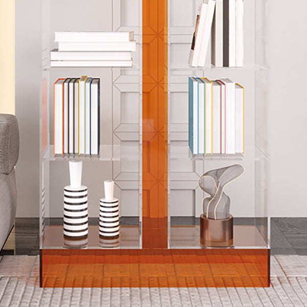 Modern Style Open Back Bookshelf Acrylic Bookcase for Study Room