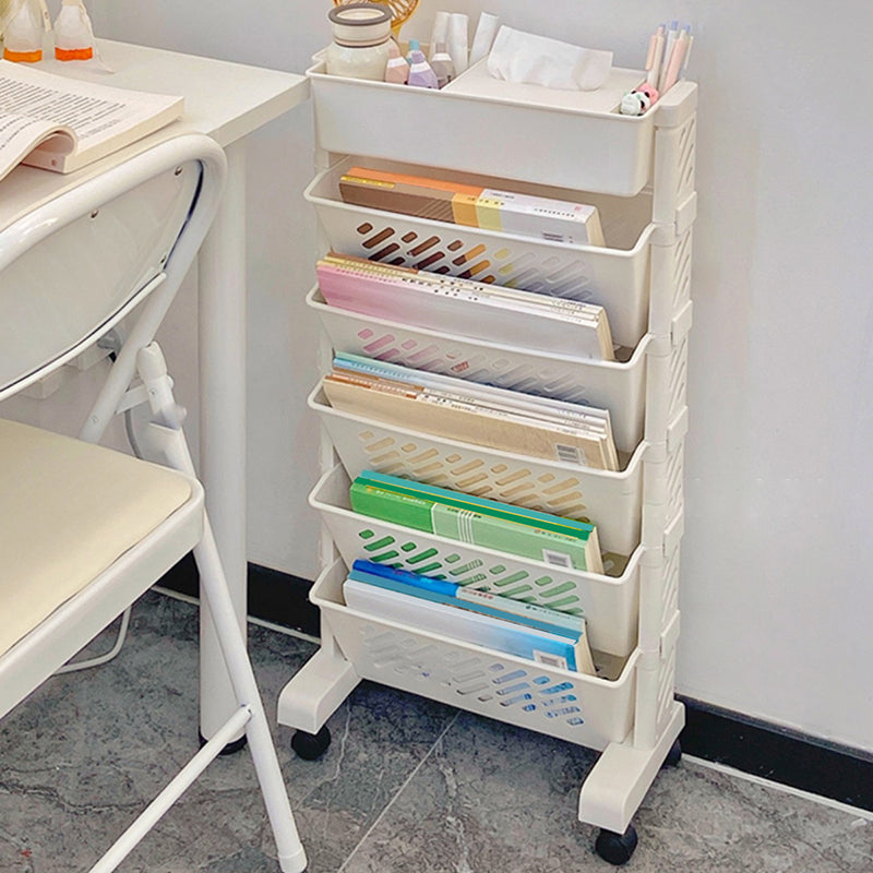 Contemporary Style Closed Back Bookshelf Acrylic Bookcase for Study Room