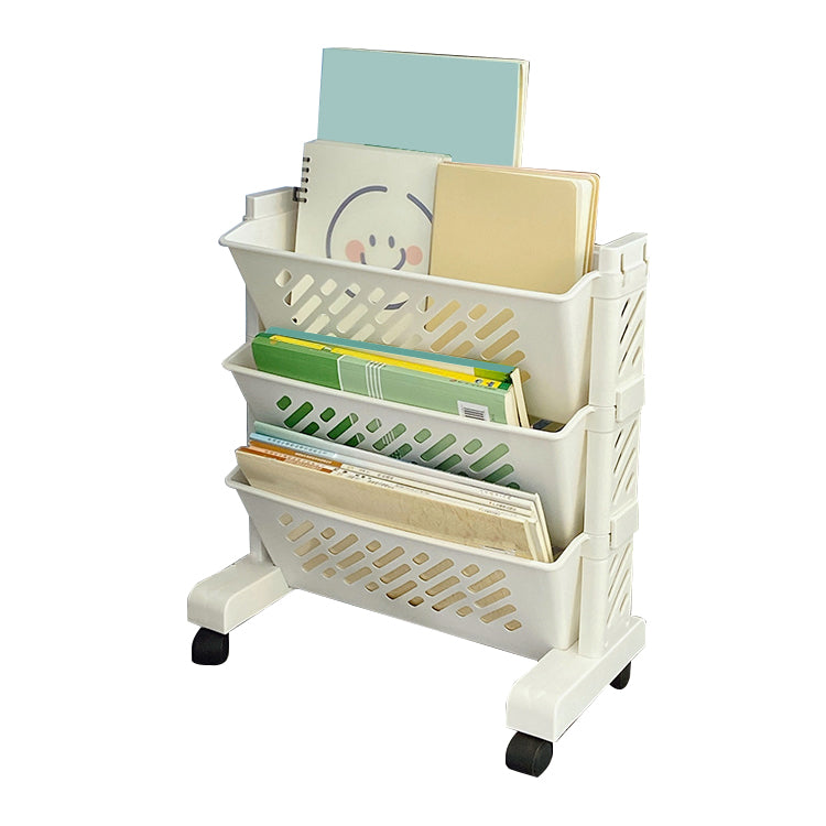 Contemporary Style Closed Back Bookshelf Acrylic Bookcase for Study Room