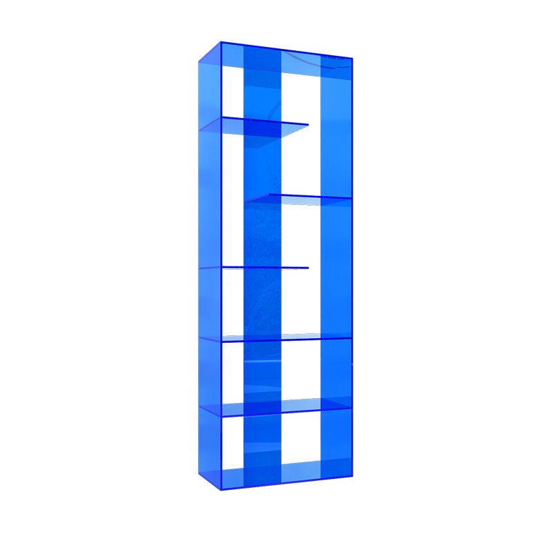 Contemporary Open Back Standard Bookshelf Acrylic Bookcase for Study Room