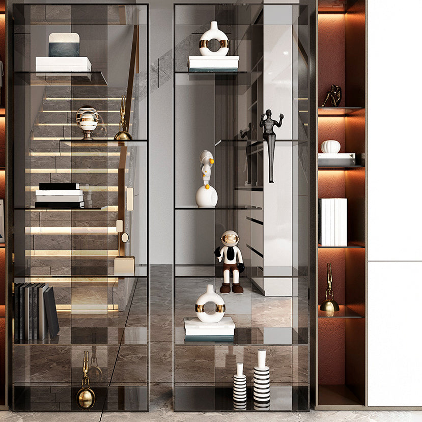 Contemporary Open Back Standard Bookshelf Acrylic Bookcase for Study Room