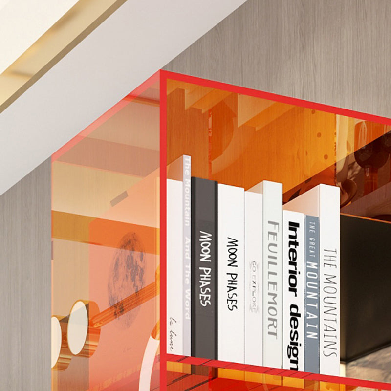 Contemporary Open Back Standard Bookshelf Acrylic Bookcase for Study Room