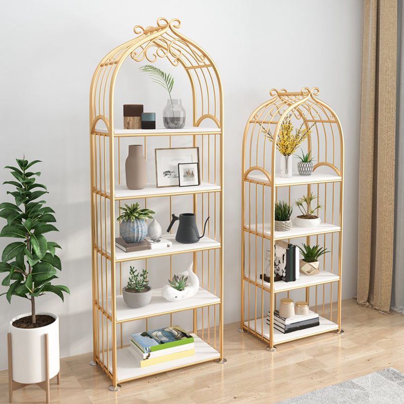 Gold Standard Bookcase Metal Open Back Contemporary Bookshelf