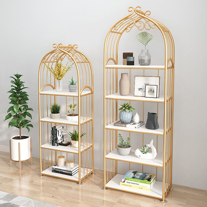 Gold Standard Bookcase Metal Open Back Contemporary Bookshelf