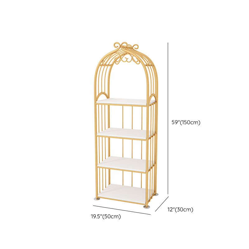 Gold Standard Bookcase Metal Open Back Contemporary Bookshelf