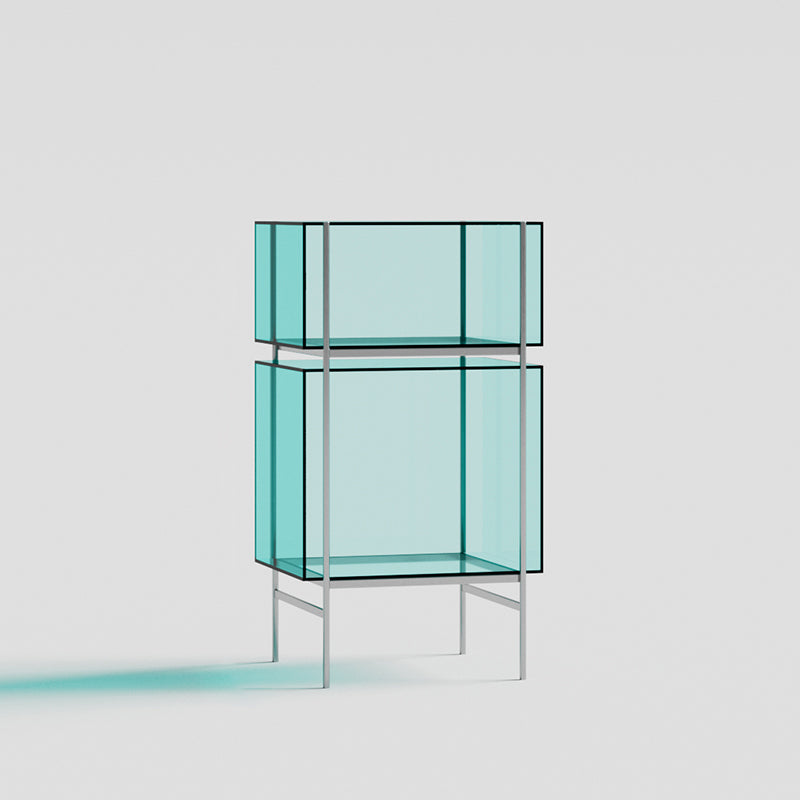 Contemporary Closed Back Standard Bookshelf Acrylic Bookcase with Shelves for Study Room